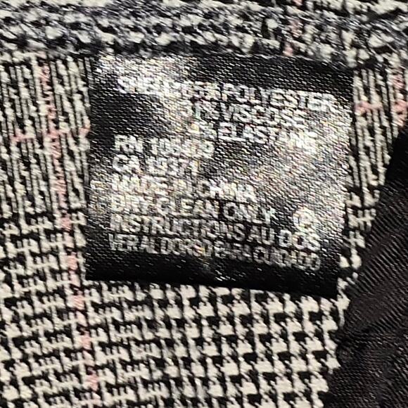 Tahari Grey and Pink Plaid Women's Career Academia Pants Size 14P‎ Petite New+ - Picture 12 of 12